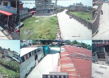 पोखरा १२ लालीगुराँस शान्तीटोलमा सिसिटिभी क्यामेरा जडान,अझ सुरक्षित