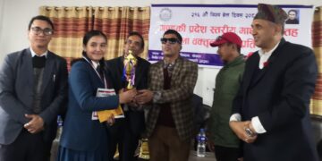 गण्डकी प्रदेश स्तरीय वक्तृत्वकला प्रतियोगितामा शान्ति निकेतनकी अदिती प्रथम