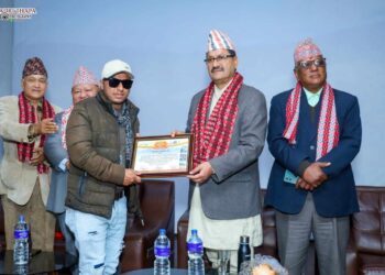 गीतकार सागर बास्तोला काठमाडौंमा सम्मानित