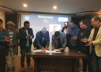 सफल पोखरा अन्तर्राष्ट्रिय म्याराथन र रोटरी डिस्ट्रीक ३२९२ बिच प्रायोजकको सम्झौता