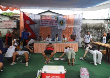 बिटी क्लवको खुल्ला रक्तदानमा १सय ४युनिट रगत संकलन