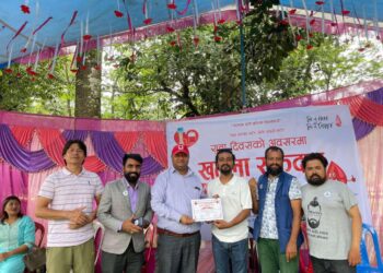 गालामा दाह्री काधमा जिम्मेवारी,दारी ग्याङको रक्तदानमा ८२ युनिट रगत संकलन