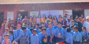 जोन्टा क्लब इन्टरनेशनलको १०५ औं वार्षिकोत्सवमा पोखरामा विद्यालय सामग्री हस्तान्तरण