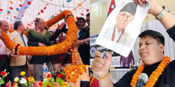 प्रचण्डलाई कतै ताली कतै गाली : हेटौँडामा तस्वीर जलाइयो, रुपन्देहीमा ७१ केजीको माला अर्पण