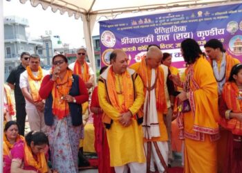 श्री गण्डकी कोटिहोम महायज्ञका हरेक कार्यक्रममा वार्ड परिवार साथमा छः अध्यक्ष राधिका शाह