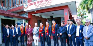 शिष्टाचार भेटवार्तामा डान बा नेतृत्वको प्रतिनिधि मण्डल पोखरामा