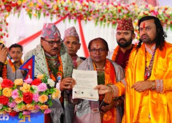 मानव सेवा फाउन्डेसनलाई जग्गा दान गर्ने भक्तजनको लर्को