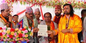 मानव सेवा फाउन्डेसनलाई जग्गा दान गर्ने भक्तजनको लर्को