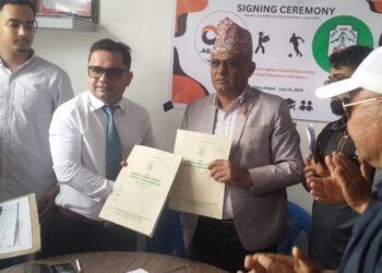 सहारा क्लब पोखरा र एजी एक्सप्रेसबीच सामाजिक उत्तरदायित्व सहकार्य सम्बन्धी सम्झौता